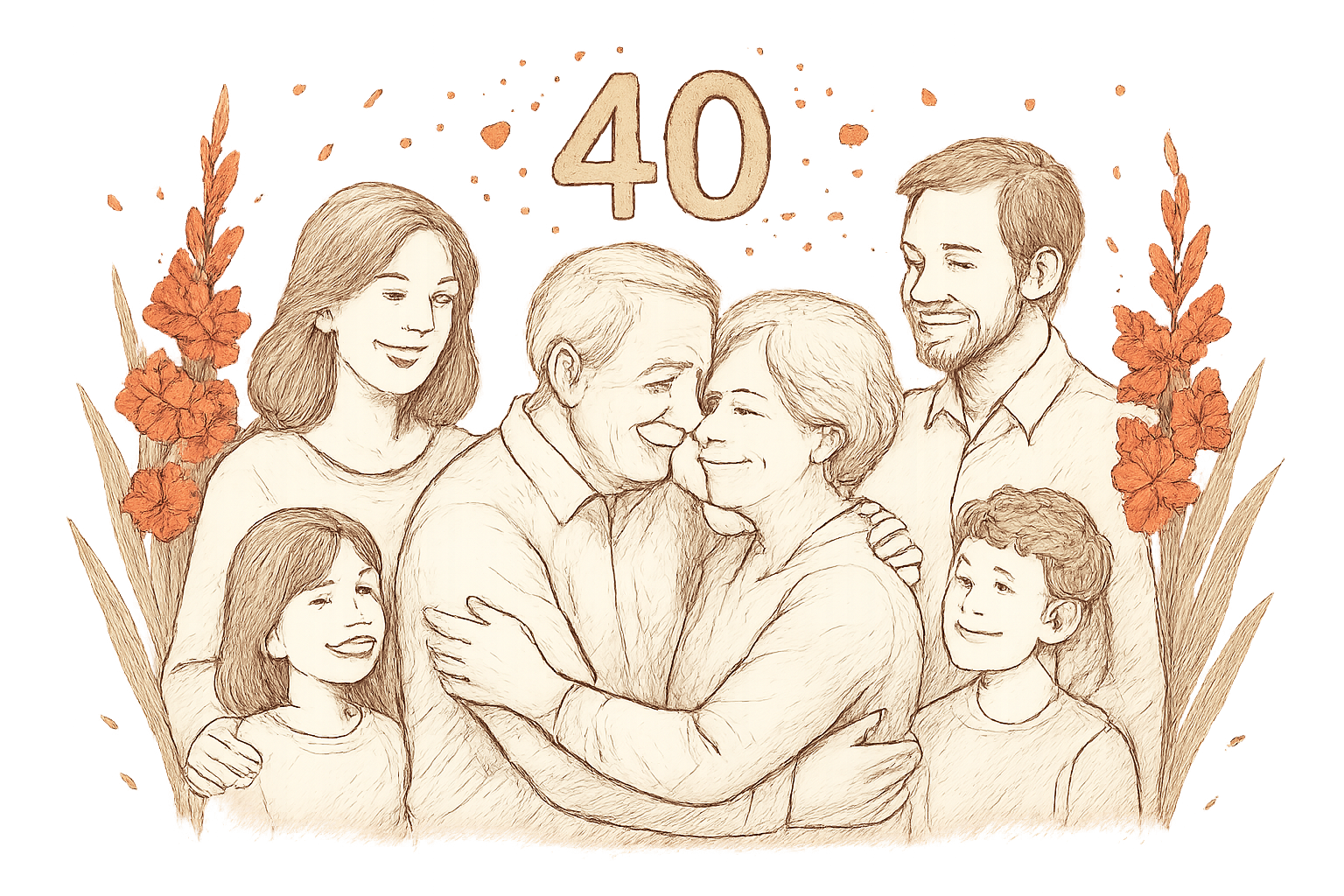 40 años de matrimonio y padres