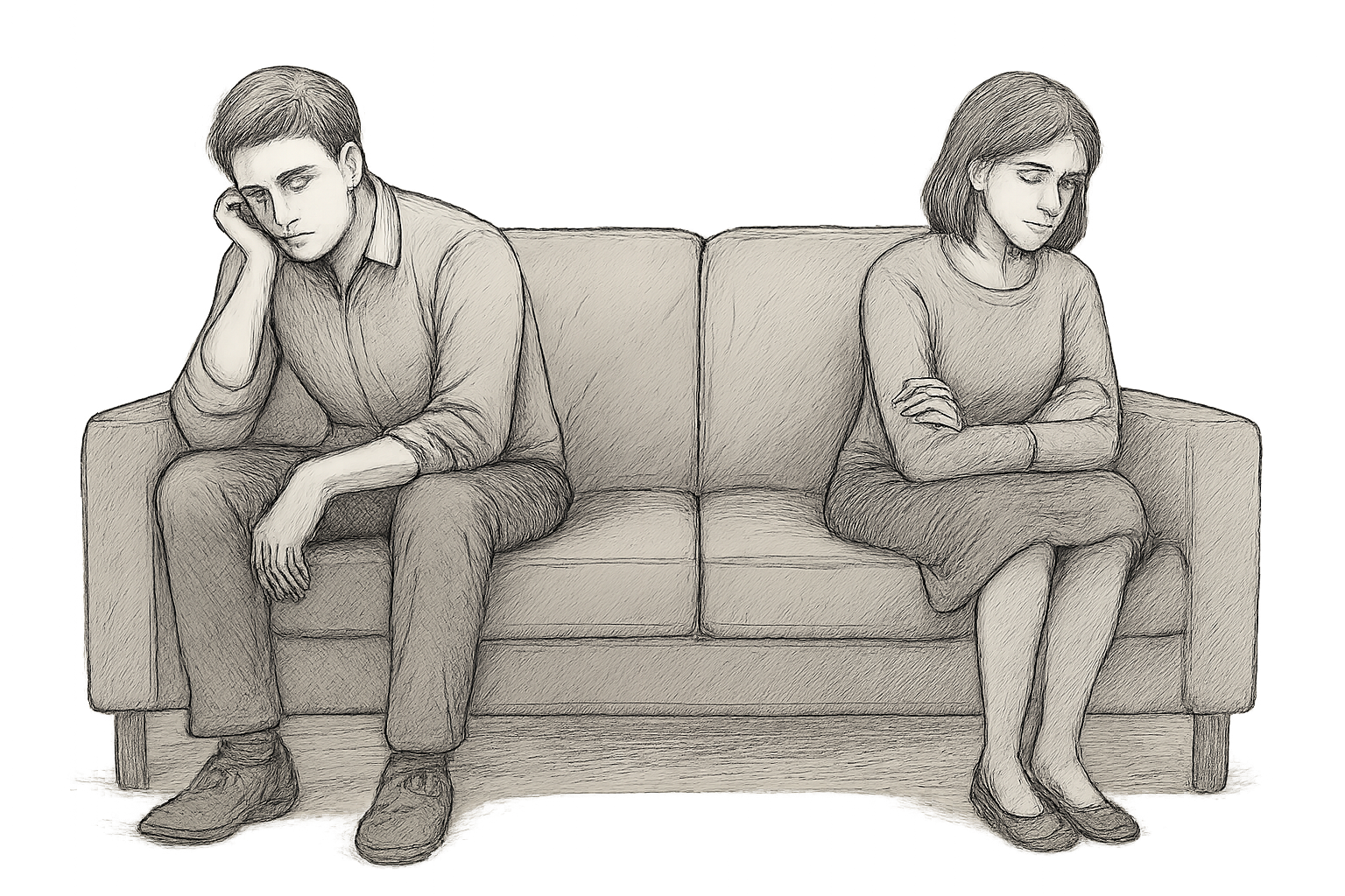 Agotamiento emocional en una pareja