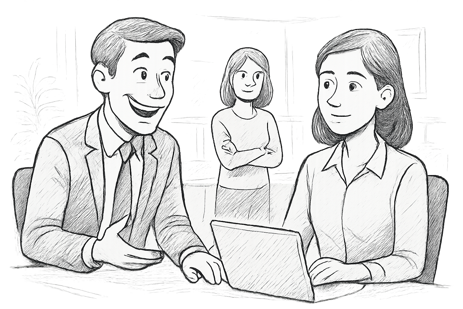 Compañero de trabajo falsamente amable